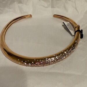 White House Black Market Gold Crystal necklace NWT